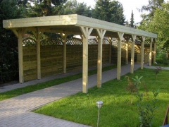 Einzelcarport Akzent mit Holzblende