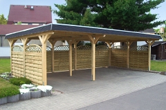 Doppelcarport Akzent mit Landhausblende
