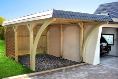 Einzelcarport Akzent mit Landhausblende