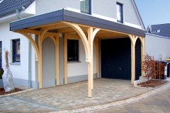 Einzelcarport Akzent mit Landhausblende
