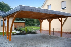 Doppelcarport Akzent mit Landhausblende
