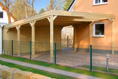 Pultdach Doppelcarport Classic mit Holzblende