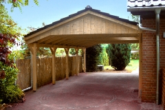 Satteldach Doppelcarport Akzent